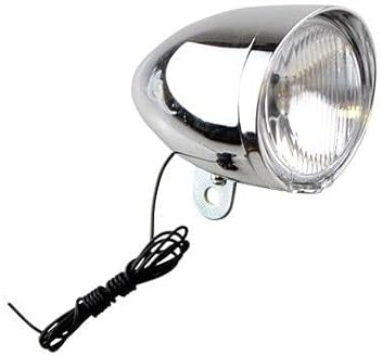 Eclairage velo av/projecteur halogene pour dynamo type hollandais chrome