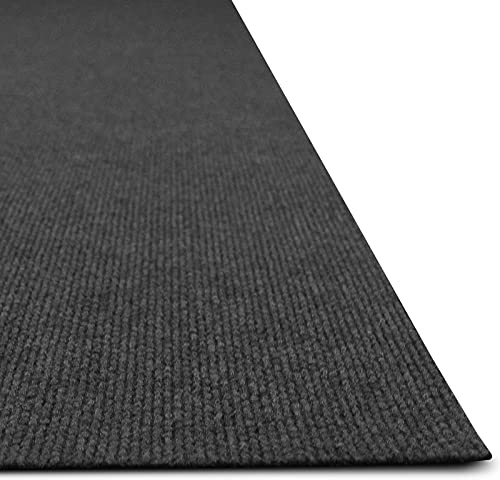 Floordirekt Event- und Messeteppich | Nadelfilz Teppich | Teppich für Messe, Hochzeit & Events | Bodenbelag in vielen Farben & Größen (200 x 400 cm, Anthrazit 55 LV)