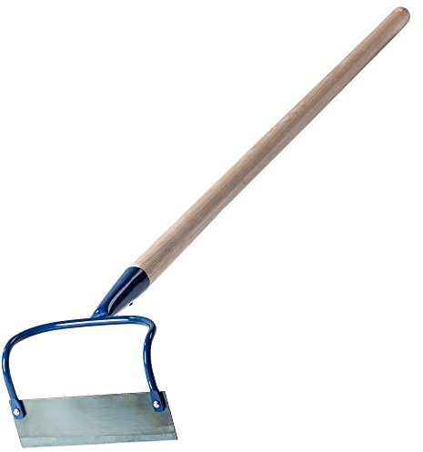 KADAX Gartenhacke aus Metall, Hacke mit Stiel aus Holz, Unkrauthacke zum lockern, lüften und jäten des Bodens, Gartenzubehör zum entfernen von Unkraut (W: 16cm, doppelt)