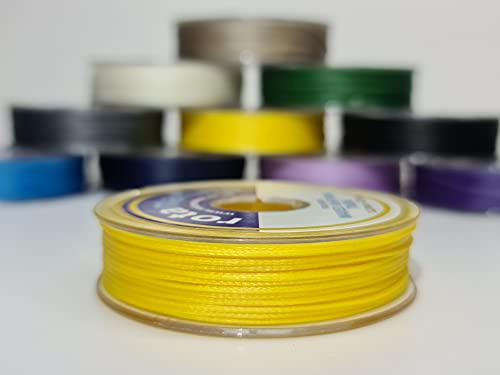 Whipping Twine, 1,2 mm, 35 m, Polyester, gewachst, Gelb