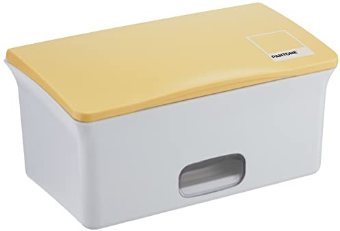 Ubbi Baby Wipes Dispenser Case, Holder with Weighted Plate, Keeps Fresh and Non-Slip Rubber Feet, Pantone Yellow