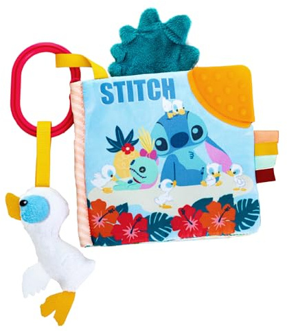 Kids Preferred Disney Baby Lilo & Stitch Soft Book: Stitch ON-The-GO Soft Book, Blue Medium