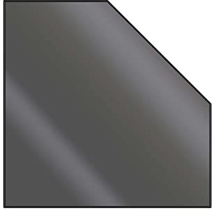 LANZZAS Bodenplatte Fünfeck - 1100 x 1100 mm - Farbe: gussgrau | Funkenschutzplatte aus Metall