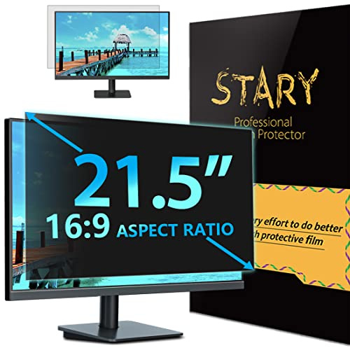 Pantalla de Privacidad para Monitor de 21,5 16:9 - Filtro Antirreflejo y de Luz Azul - Película Protectora Extraíble - Compatible con Acer, DELL, HP, Lenovo, Samsung, Toshiba | Protector de pantalla de 21,5 pulgadas para Hp/Dell/Acer/Lenovo/Asus