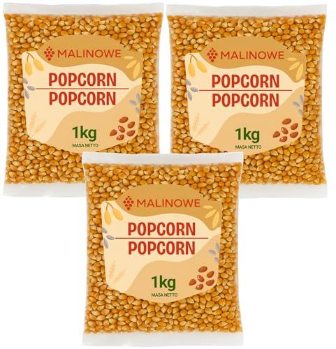 Malinowe POPCORNMAIS 3x1kg Puffmais Perfekter Snack