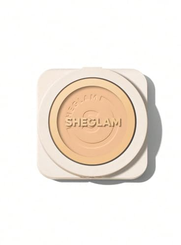 SHEGLAM SKin-Focus Full Coverage Powder Foundation Oil-Control Lightweight Face Pressed Powder Makeup-Nude