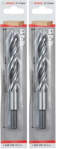 Bosch Professional Brad Point Drill Bit (for Wood, Ø 14 x 96 x 151 mm, Accessories Rotary Drills) (Pack of 2)