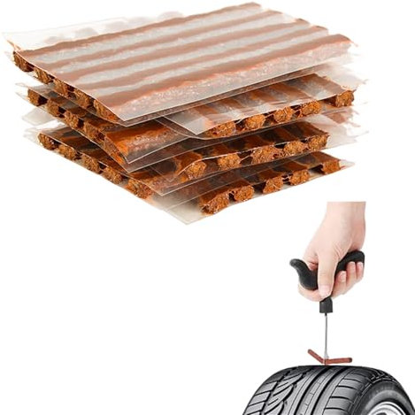 BINQILIN 20 Pièces Mèche Pneu,Réparation Pneu,Bandes de Réparation de Pneu,Kit Réparation Pneu pour Voiture,Camionnette,Moto
