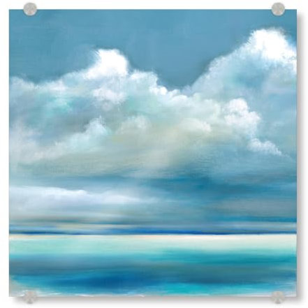 artboxONE Acrylglasbild 30x30 cm Abstrakt Ruhige Meere I Bild hinter Acrylglas - Bild Ozean kste kste