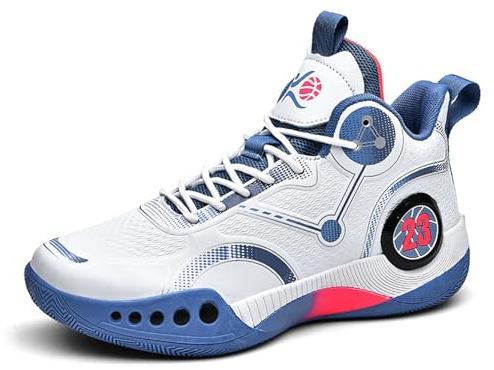 Uhclrr Scarpe Sportive da Basket da Uomo Palestra da Corsa da Uomo Campo da Basket Esterno(41 EU, Blue)