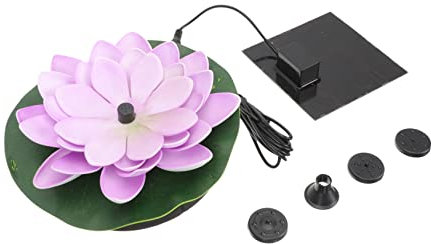 Fontaine Solaire D'étang Nénuphar 1 Set en Plastique Pourpre