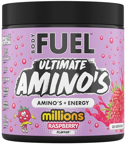 Applied Nutrition BodyFuel Amino's - Amino Acids Supplement, EAA Essential Amino Acids Powder, Muscle Fuel & Recovery (270g - 30 Servings) (Millions Raspberry)