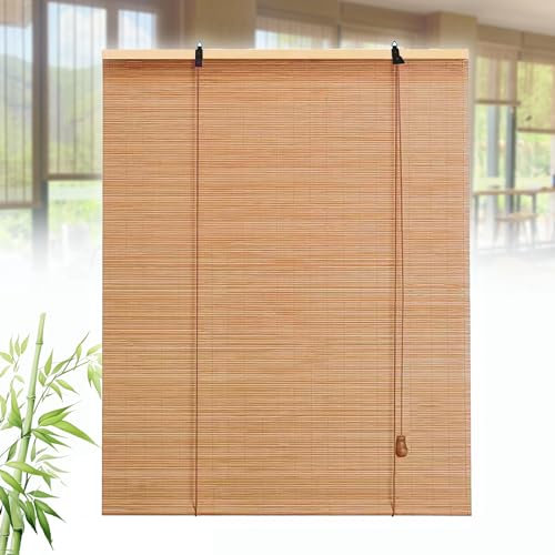 JSLJDM Bambusrollo, Retro Rollo, Garten-Sonnenschutz Jalousien, Rollos aus Natürlichem Bambus, Raffrollo Innen, Anpassbar A