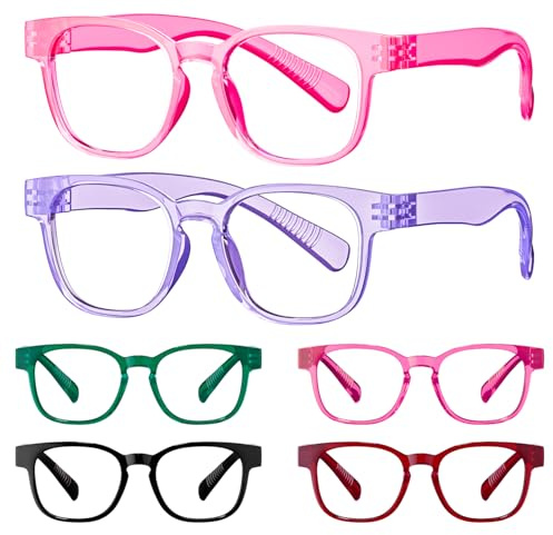 Eyekepper Damen Lesebrille Metalllose Schraubenlose Federscharniere 6er Pack Frauen Lesehilfe +2.0 | Lesebrille für Damen, schraubenlose Federscharniere, modisch, metalllos, unzerbrechlich, kratzfest.