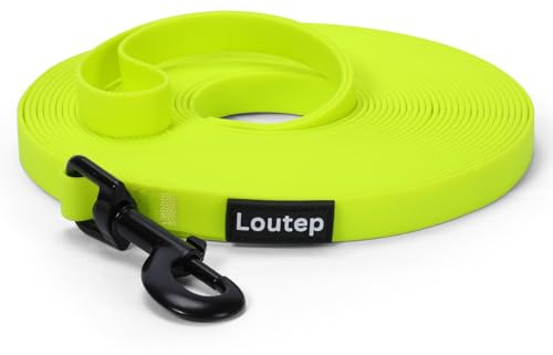 Loutep Biothane Schleppleine Für Hunde Lange Hundeleine 3m 5m 10m 15m 20m | Leine Langlaufleine Trainingsleine Laufleine Schwimmleine Für Kleine Mittel Und Große Hund