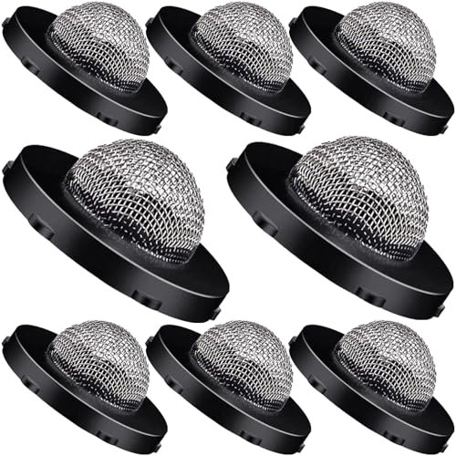 PAGOW 8 Pcs Hose Filter Washers, Stainless Steel Inlet Hose Screen Washer with Strainer, Fittings for 3/4 Garden Hose Connector & 5/8 Washing Machine