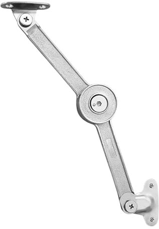 FBXRXZFPJ Support hinge lid stay with soft close lid lift stay buffer damper, adjustable stop in any position, suitable for wardrobe cabinets(Nickel plating)