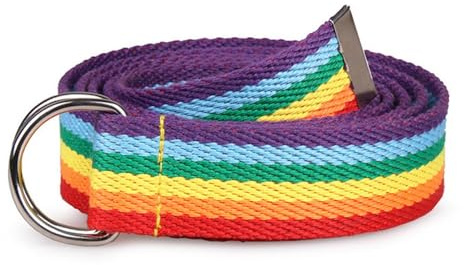Stoffgürtel für alle Gelegenheiten - Einfach zu tragender D-Ring-Gürtel, buntes Canvas-Zubehör | Leichter Canvas-Gürtel mit D-Ring-Design, Stoffgürtel mit Doppel-Fi