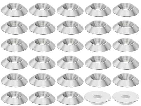PATIKIL M5 Senkkopf Unterlegscheibe, 50 Stück Edelstahl Unterlegscheiben, M5x18 mm Senkscheiben, Zierscheiben für Senkkopfschrauben Konstruktionen, Konisch