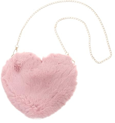Veemoon HerzföRmige Single-UmhäNgetasche Damen Outdoor-Kosmetik Aufbewahrungsbeutel Modische MäDchen-SüßE Bag FüR Freizeit Einkaufen Party 9.65X8.86X0.98In