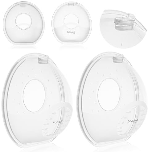 Lionelo Milky Simple - Colector de leche, 2 × 60 ml, silicona y polipropileno sin BPA, discreto, a prueba de fugas, fácil de limpiar y esterilizar, colector de leche materna manos libres | Silicona y Polipropileno sin BPA, Discreto, fácil de limpiar y Esterilizar, Colector de Leche Materna Manos Libres