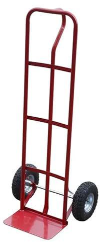 Zanbeel 600Lb Heavy Duty Sack Truck – Industrial Hand Trolley with Pneumatic Tyre Wheels, P-Handle High Back Design for Lifting, Moving & Delivery of Large Items
