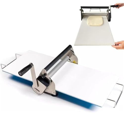 Sfogliatrice Manuale Pieghevole, Macchina per Pizza in Acciaio Inox 30.5Cm/39.4Cm, Stendipasta Da Tavolo, Spessore Regolabile, Per Preparare Pasta Sfoglia per Pasticceria,RS101