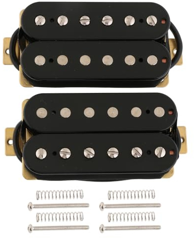LYWSMSK Alnico 2 E-Gitarren Humbucker Pickup Double Coil Neck & Bridge Pickup Set Schwarz