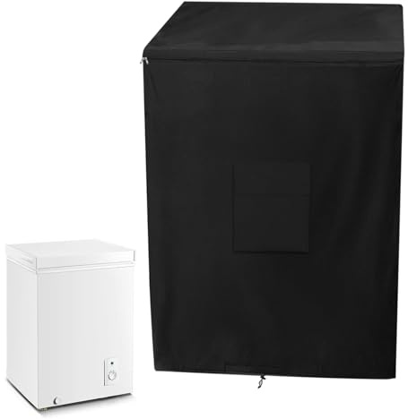 Housse Pour Congélateur Armoire - Protection Imperméable Pour Congélateur Coffre - Protection Électroménager Toutes Saisons À Double Ouverture Supérieure Pour Terrasse Jardin Balcon