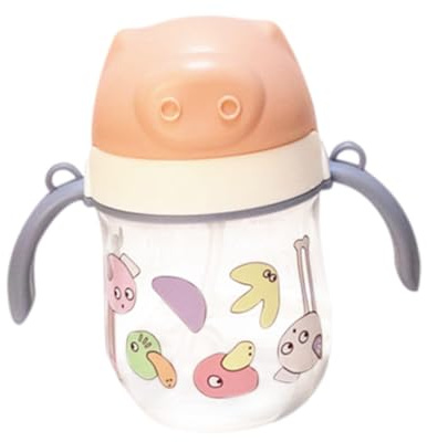 TOYANDONA Vaso Niño Niña Con Asas y Pajita Taza Antiderrame Para Niño Niña Material Pp Seguro Fácil De Limpiar y Usar Para Alimentación Infantil