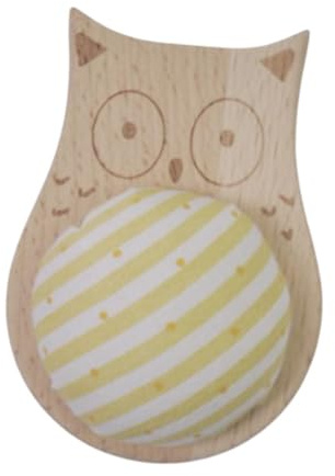 Nähnadelnadeln, Kissenhalter, leichtes Nadelkissen mit Holzsockel, für Quilten, Haushalt, DIY, Handwerk (1 Stück) - Eule