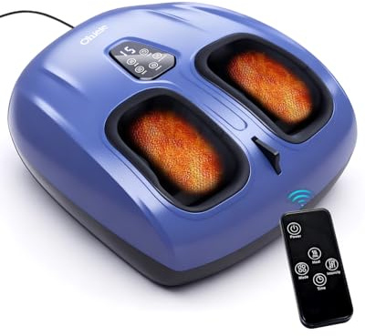 Foot Massager with Heat,Shiatsu Deep Kneading Massager for Plantar Fasciitis, Foot Massage Machine with Multi Massage Modes & Remote Control for Pain Relief,Gifts for Women Men Mom Dad(Light Blue)