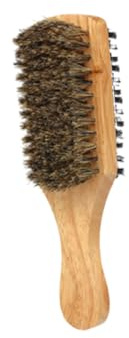 GANAZONO Doppelseitige Bartbürste und Borsten für Männer Professionelle Bartpflege Tragbar zum Bartstyling für Weichen und Gepflegten Bart