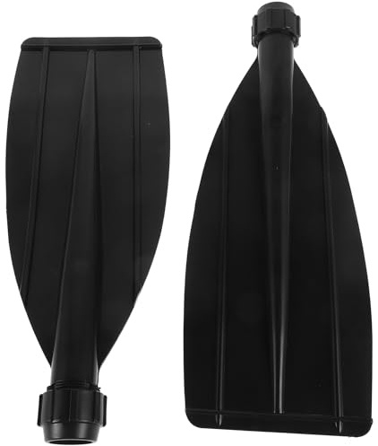 TOYANDONA Pales de Rame de Bateau Gonflable 2 Pièces Noires, Accessoires Kayak et Canoë, Feuilles de Rame Renforcées Épaisses Compatibles Tubes Aluminium, Remplacement Pagayage pour Sports