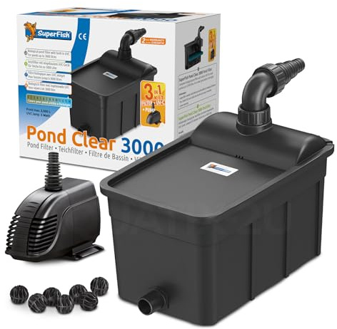 Superfish Teichfilter Set PondClear 3000 mit 5W UVC + Pumpe