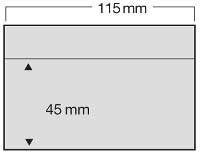Safe 7461 Klemm-Einsteckkarte weiß mit 1 Steckstreifen Kartengröße 115 x 70 mm Steckstreifengröße 115 x 45 mm (VE) 100 Stück I für 14-Ring System