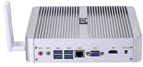 Partaker Mini PC Intel i3 8145U/8140U 8th Gen CPU, Powerful Mini Desktop Computer, Fanless Nettop with 16GB DDR4 Ram, 240GB SSD, 4K 4096x2304, HD Port, LAN, VGA, 4xUSB 3.0, Windows 10 Pro