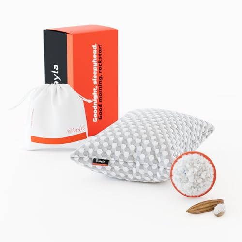 Layla Kapok Pillow, Adjustable Fit-Removable Fill, Cooling, Soft and Supportive at The Same Time, Queen Size