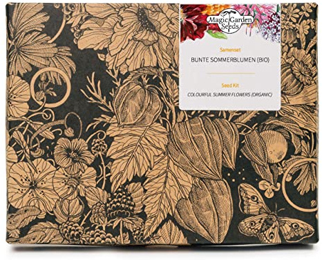 Bunte Sommerblumen (Bio) - Samen-Geschenkset mit 5 prächtigen einjährigen Blumensorten
