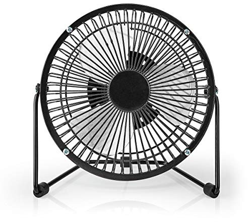 NEDIS Ventilador de mesa | Alimentación USB | Diámetro: 150 mm | 3 W | 1 Velocidad 1.00 m Negro