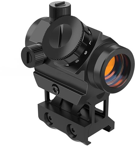 Feyachi RDS-25 Red Dot Visier 4 MOA Rotpunktvisier Gewehr Zielfernrohr Airsoft Visier mit 1 Zoll Riser Mount für Jagd, Softair Pistole