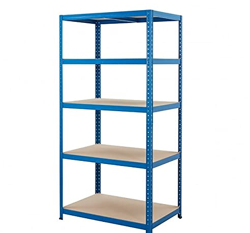 BiGDUG Heavy Duty Garage Shelving Unit - 1780h x 1200w x 600d mm - 265kg UDL Capacity Per Shelf - Blue 5 Tier Racking