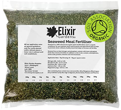 Elixir Gardens | Seaweed Meal Fertiliser | Natural Organic Plant Feed, Lawn Conditioner, Soil Fertilizer | 500g-25kg Options Available | 3kg