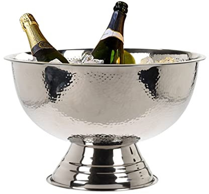 Champagnerschale 39x24 cm gehämmert Edel