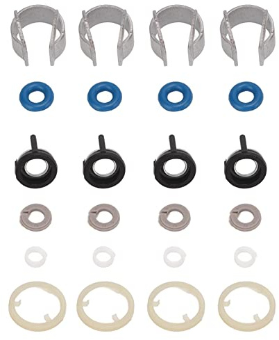 O-Ring-Reparatursatz für Auto-Einspritzdüsen, 4 Sätze, Einspritzdüsen, Dichtungen, Reparatur-O-Ring-Satz, Gummi, Metall, 06H998907B, Ersatz für A3 A4 A5 S5 S4 Q5 Q3