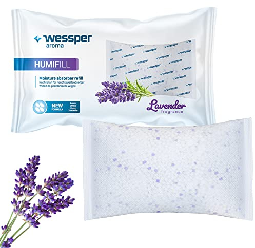 Wessper Humifill Lot de 20 recharges de déshumidificateur Lavande Convient pour tous les absorbeurs 250 g