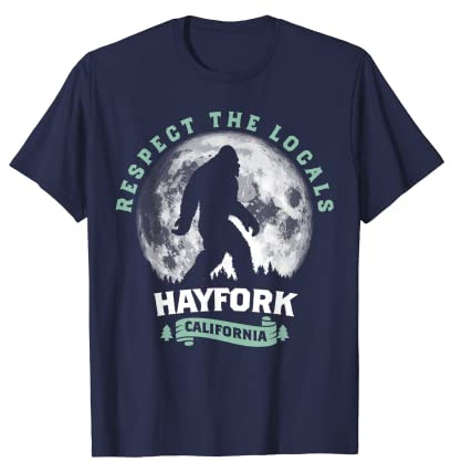 Hayfork California Bigfoot Night Walk Retro T-Shirt
