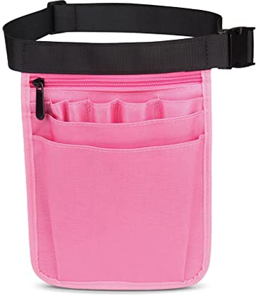 Krankenschwester gürteltasche, Krankenpflege Organizer Für Frauen Männer, Pflege Zubehör Strapazierfähige Multifunktionale Aufbewahrungstasche, Gürteltasche Für Mit Verstellbarem Gürtel（Rosarot）