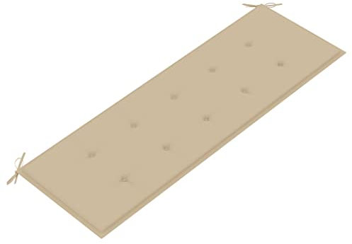 WIFESE Gartenbank-Auflage Beige 150x50x3 cm Sitzkissen Bank Bankauflage Sitzkissen Outdoor Sitzpolster Bank Sitzauflagen Gartenmöbel Universellen Design Geeignet für Gartenbänke im Freien