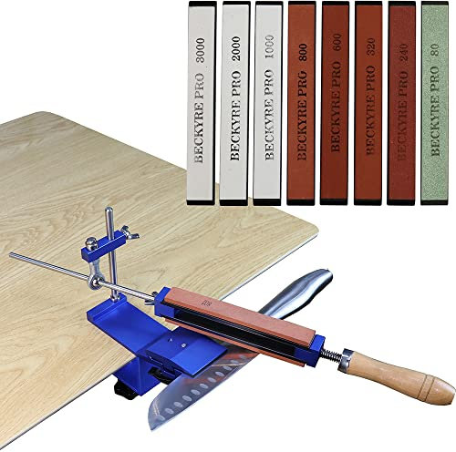 Irfora Tragbarer Cutter Sharpener Professionelles Metall-Küchenschärfsystem Werkzeuge Festwinkel-Schleifstein-Schleifmaschine mit Schleifsteinen